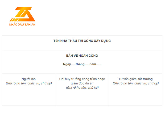 mẫu dấu hoàn công